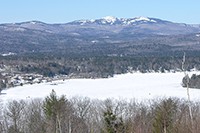Newfound Lake, NH - Mt. Cardigan and Lake from hill top - Winter